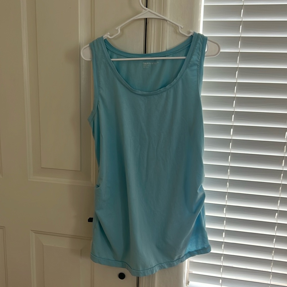 Sky Blue light weight maternity tank - XL